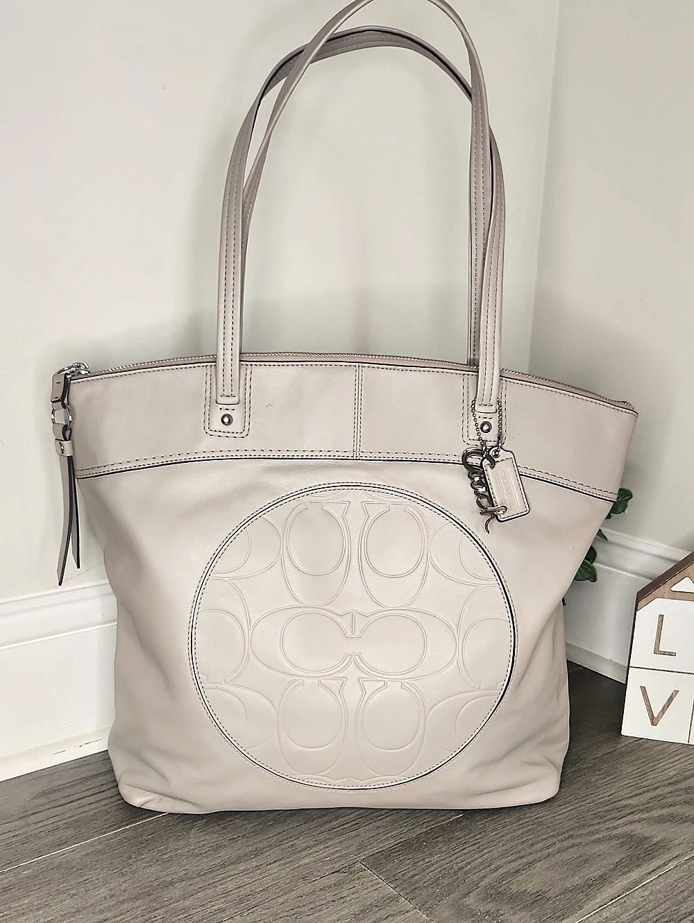 Coach Laura Embossed Large Tote